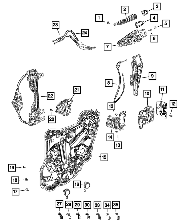 5SV52KXJAB - Doors, Door Mirrors and Related Parts: Door Handle Cap, Right for Mopar Image image