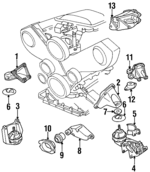 8A0199308G - Engine: Support for Audi: 100, 100 Quattro, 90, 90 Quattro, A6, A6 Quattro, Cabriolet Image