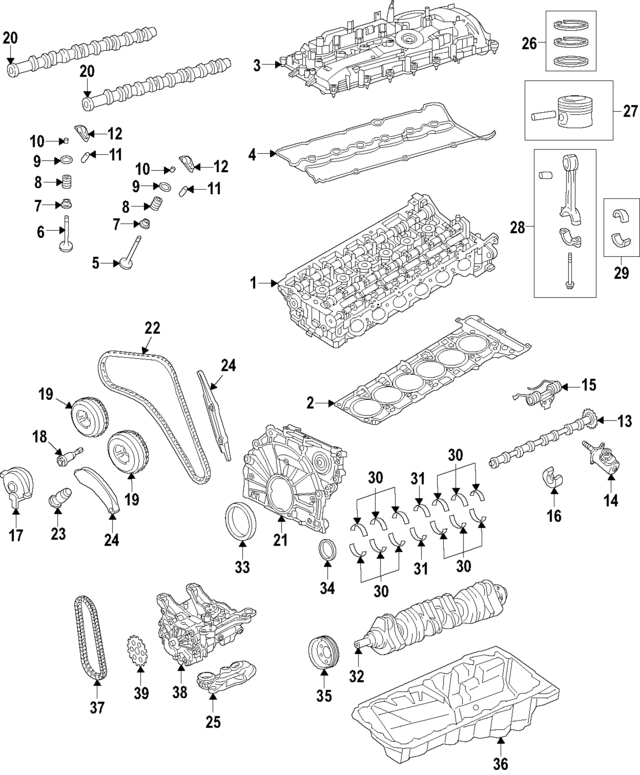 11219896182 - Engine: Engine Crankshaft Main Bearing for BMW Image
