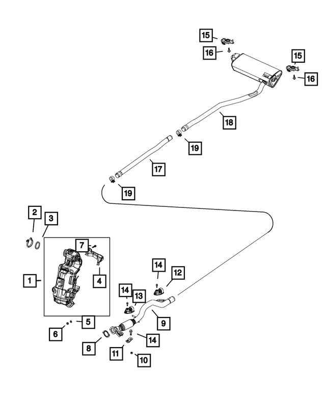 68101424AA - Exhaust: Nut for Fiat: 500L | Jeep: Compass, Renegade | Ram: ProMaster City Image
