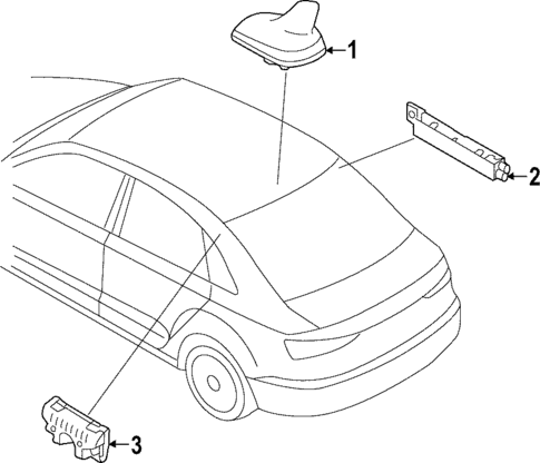 Antenna & Radio for 2024 Audi RS3 #1