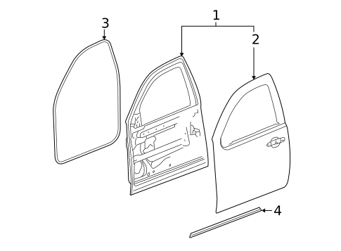 Door & Components for 2013 Chevrolet Avalanche #0