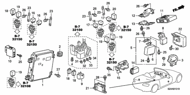 Control Unit (Cabin) for 2008 Honda S2000 #0