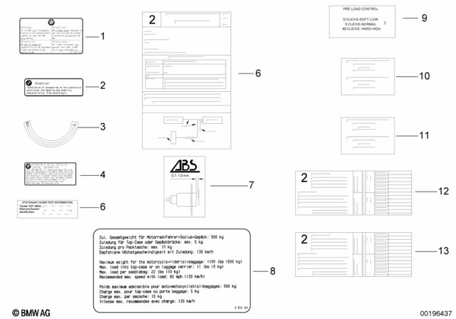 71217655256 - : Label "Tire Warranty" for BMW-Motorrad Image