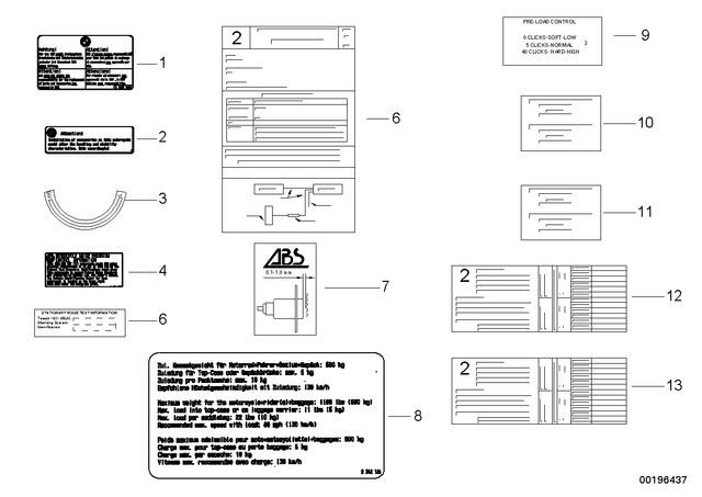 71217655256 - : Label "Tire Warranty" for BMW-Motorrad Image