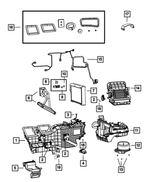 68048891AF - Air Conditioners and Heaters: Distribution Housing for Dodge: Ram 1500, Ram 2500, Ram 3500 | Ram: 1500, 1500 Classic Image