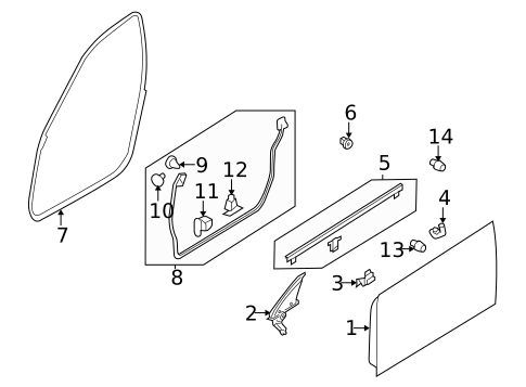 Door & Components for 2007 Subaru Legacy #1