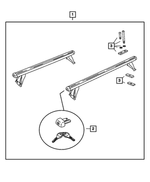 5066452AA - Mopar Accessories - Component Parts: Roof Rack Hardware Kit for Mopar Image
