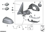 51165A94288 - : Exterior Mirror, Memory, High-Gloss, Ri for BMW Image