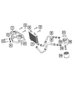 68304642AB - Engine: Oil Cooler Inlet Hose for Mopar Image
