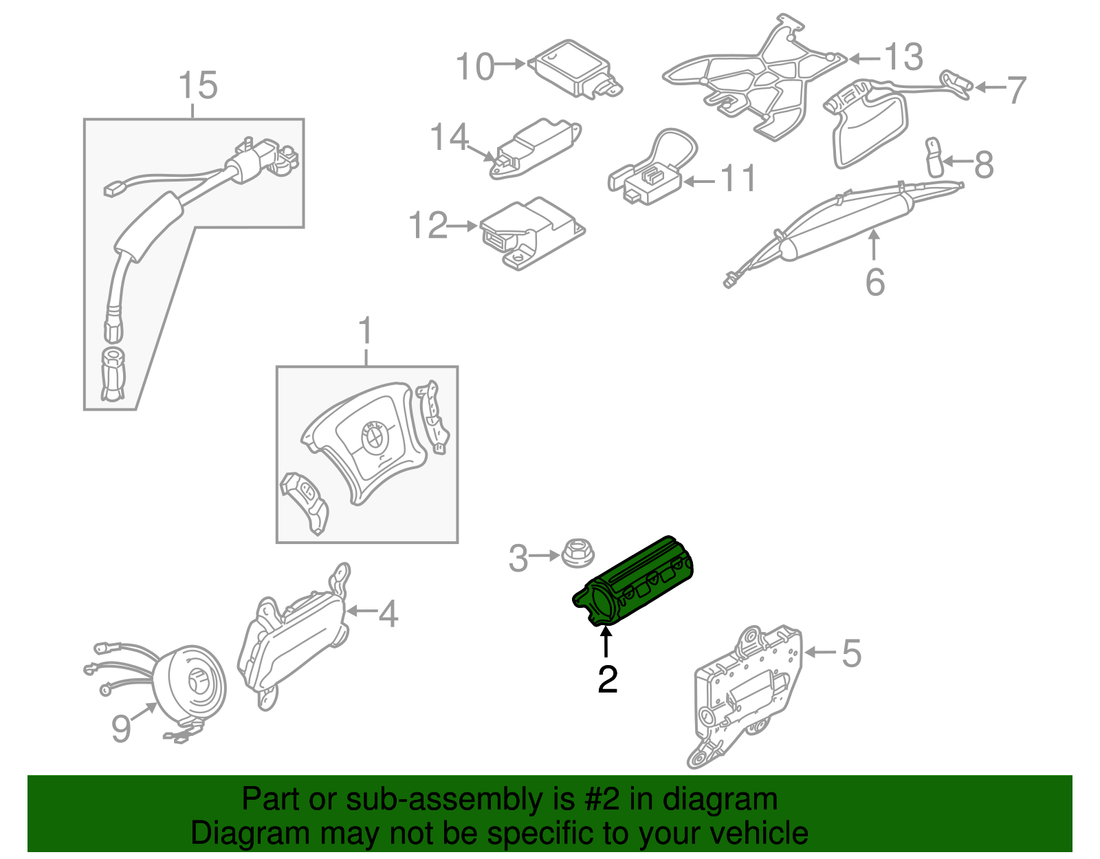 Passenger Air Bag - BMW (72-12-8-231-630)