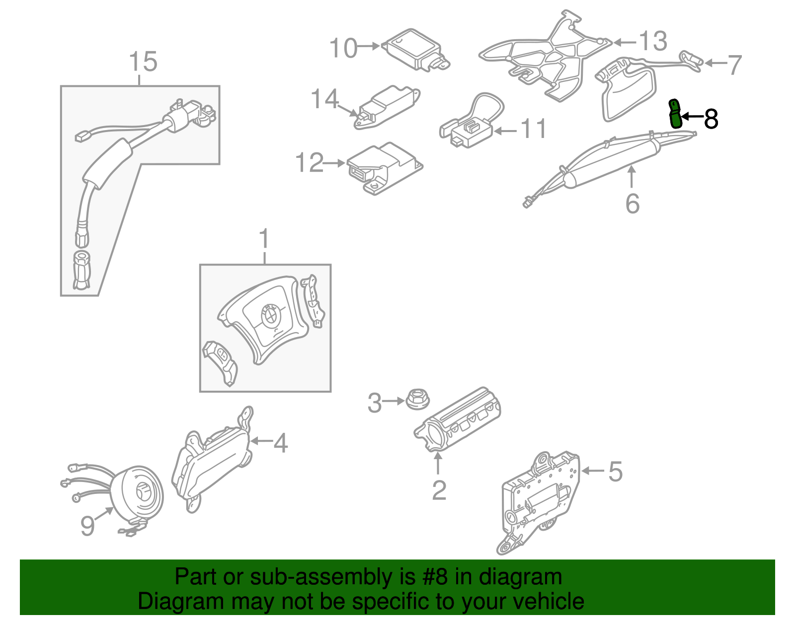 Head Air Bag Bracket - BMW (72128227993)