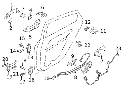Rear Door for 2012 Hyundai Sonata #1