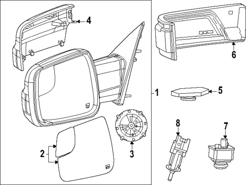 Outside Mirrors for 2025 Ram 1500 #5