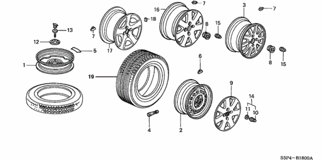 Wheel Disk (KA/KL) for 2001 Honda Civic #0