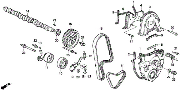 Camshaft - Timing Belt (1) for 1995 Honda Prelude #0