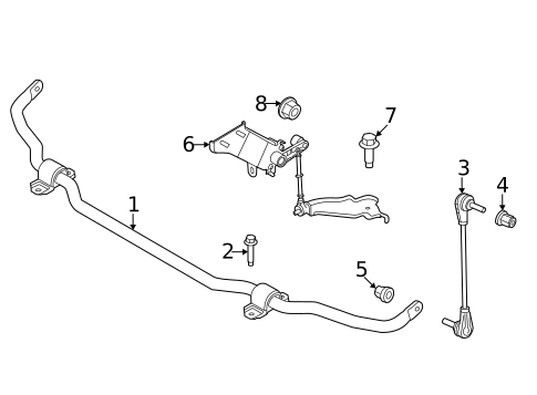 Stabilizer Bar & Components for 2021 Ford Mustang Mach-E #2