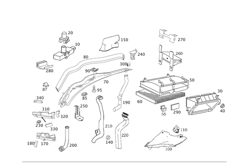 Water Baffle with Intake Shell for 2002 Mercedes-Benz C230 #0
