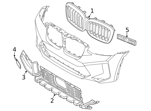 Grille & Components for 2024 BMW X4 #0