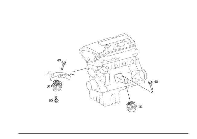 2029902201 - Engine Suspension: Hexagonal Head Screw for Mercedes-Benz Image image