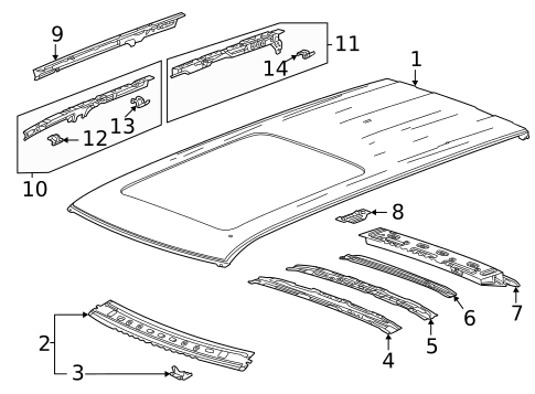 Roof & Components for 2023 Cadillac Escalade ESV #0