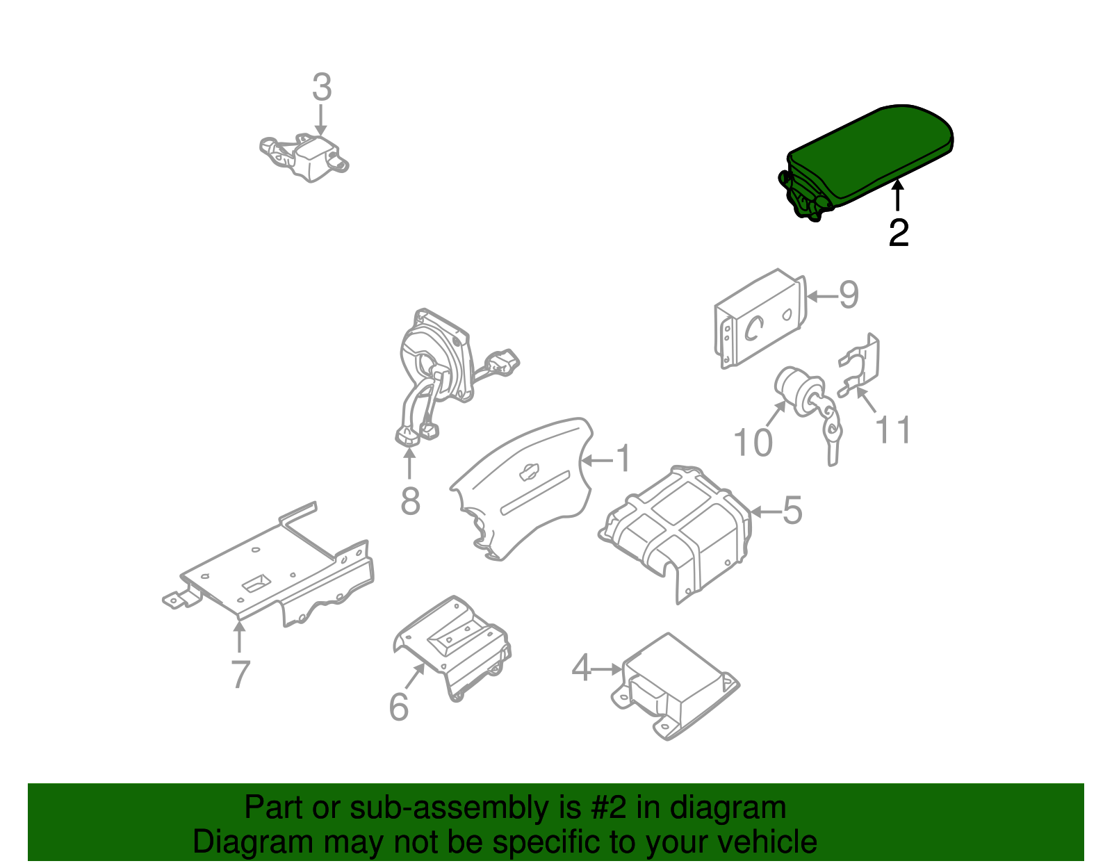 Passenger Inflator Module - Nissan (K8515-9Z006)