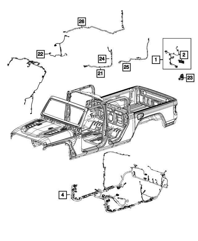 68709467AB - Electrical: Jumper Wiring for Mopar Image