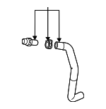 85654342 - : Radiator Coolant Hose for Chevrolet: Corvette Image