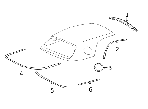 Exterior Trim - Top for 2002 Ford Thunderbird #0