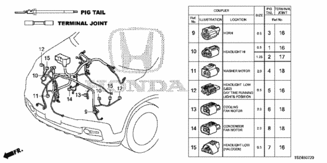 Electrical Connectors (FR.) for 2019 Honda Ridgeline #0