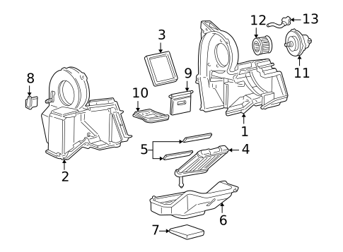 Temperature Controls & Related Components for 1996 Chevrolet Express 3500 #1