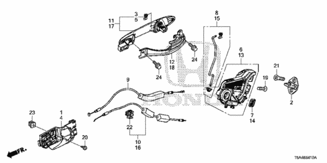 Rear Door Locks - Outer Handle for 2016 Honda Fit #0