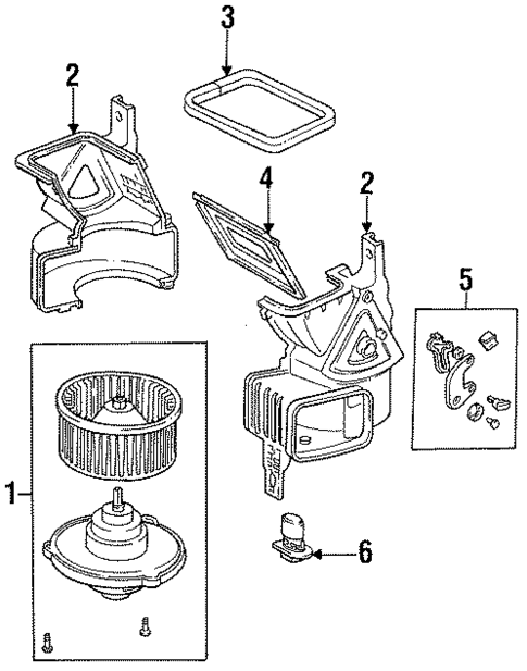 Blower Motor & Fan for 1997 Ford Aspire #0