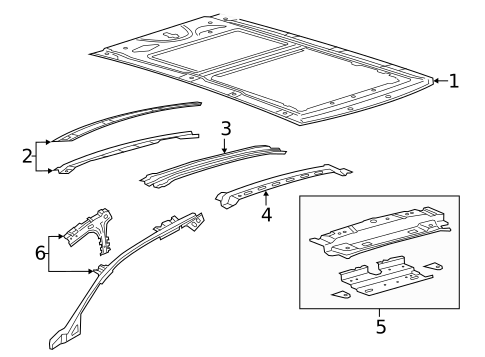 Roof & Components for 2017 Ford Edge #1