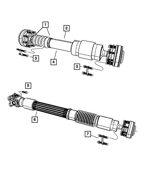 Propeller Shaft for 2007 Jeep Wrangler #0