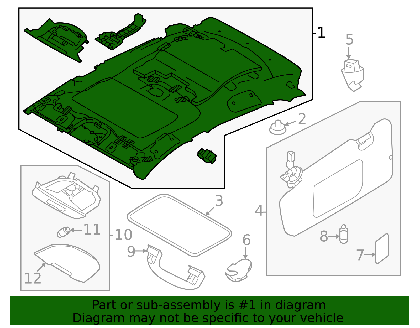2024-2025 Subaru Crosstrek Headliner 94443FN00AJC | Subaru Online