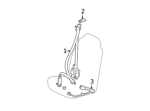 Front Seat Belts for 2000 Toyota Solara #0