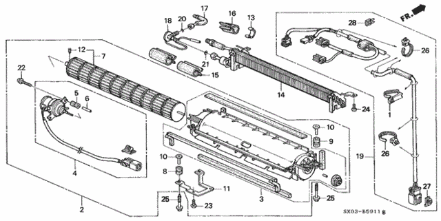 A/C Rear Cooling - Motor for 1998 Honda Odyssey #0