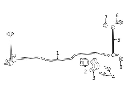 Stabilizer Bar & Components for 2020 Ram 1500 #1