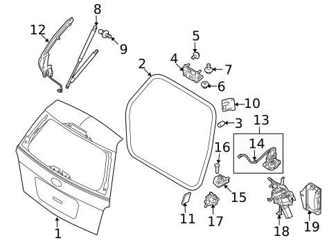 Liftgate for 2009 Ford Taurus X #0