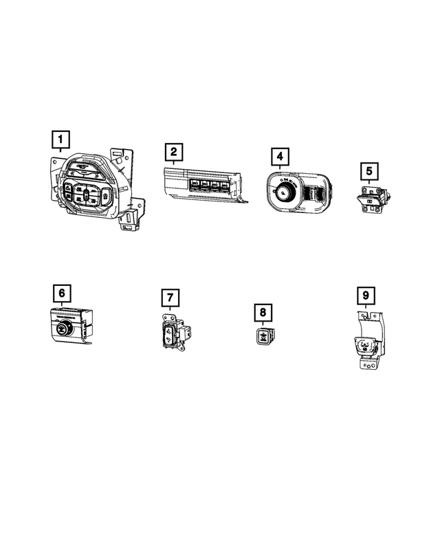 « 68609008AA –  : Panneau D'instruments Commutateur pour Mopar Image »