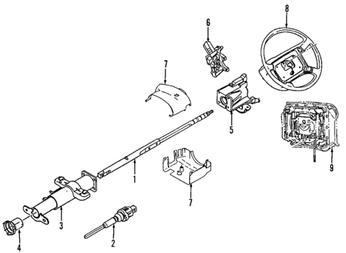 Steering Column for 1999 Isuzu Hombre #0