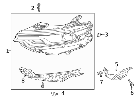 Headlamp Components for 2014 Cadillac ATS #6