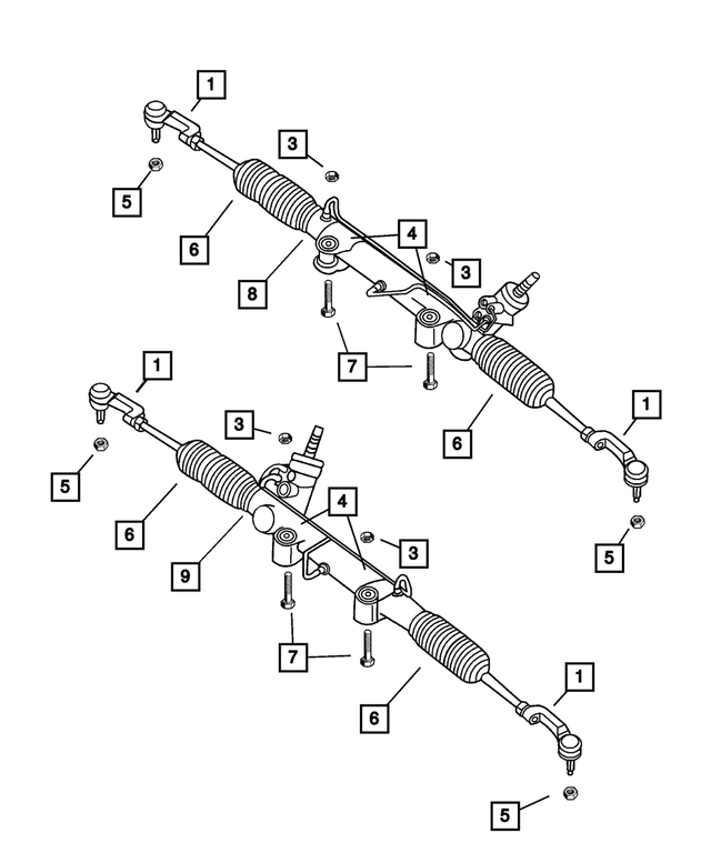 52128517AF - Steering: Steering Gear Rack for Mopar Image