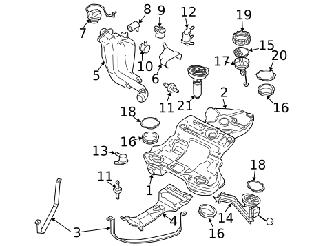 Fuel System Components for 2002 Volkswagen Passat #0