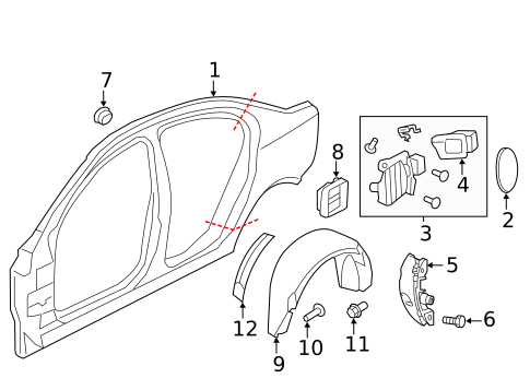 Quarter Panel & Components for 2016 Chevrolet SS #0