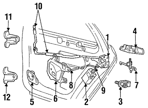 Rear Door for 1992 Mercury Sable #1