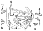 E8DZ5426800B - Body: Upper Hinge for Ford: Taurus | Mercury: Sable Image