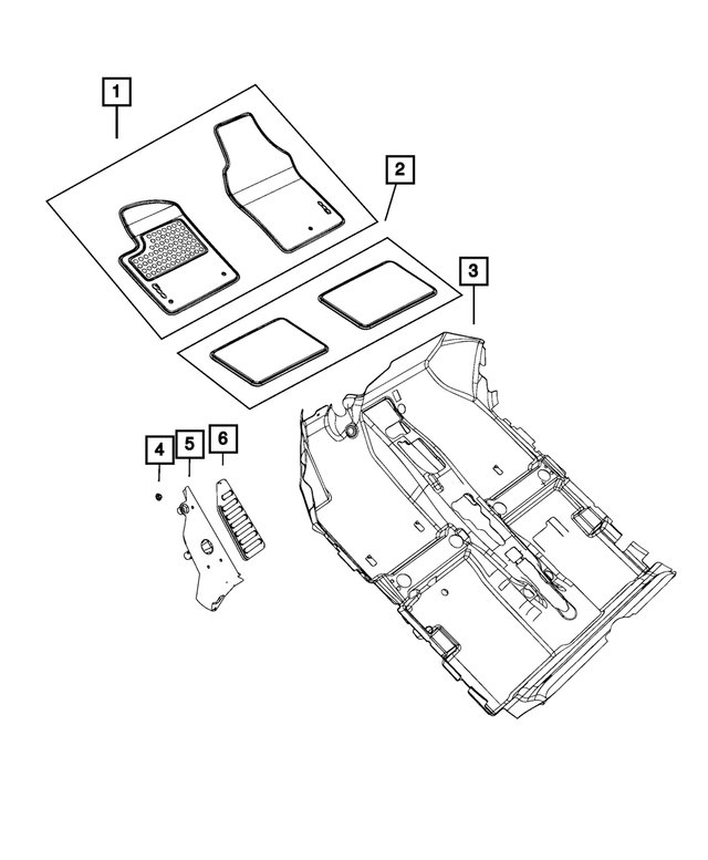 68186684AA - Interior Trim: Footrest Support for Mopar Image