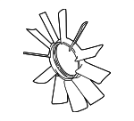 11521723363 - Cooling System: Fan Blade for BMW: 318i, 318is, 318ti, 325, 325i, 325is, 325iX, 525i, 525iT, 528e, 535i, 535is, 635CSi, M5, M6, Z3 Image